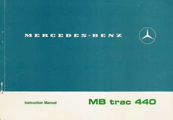 MB-trac Instruction Manual 440 - 30 402 51 21 Original - 314021037